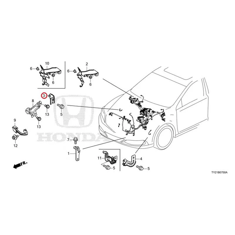 [NEW] JDM HONDA LEGEND HYBRID KC2 2016 Wiring Harness Bracket GENUINE OEM - Image 4