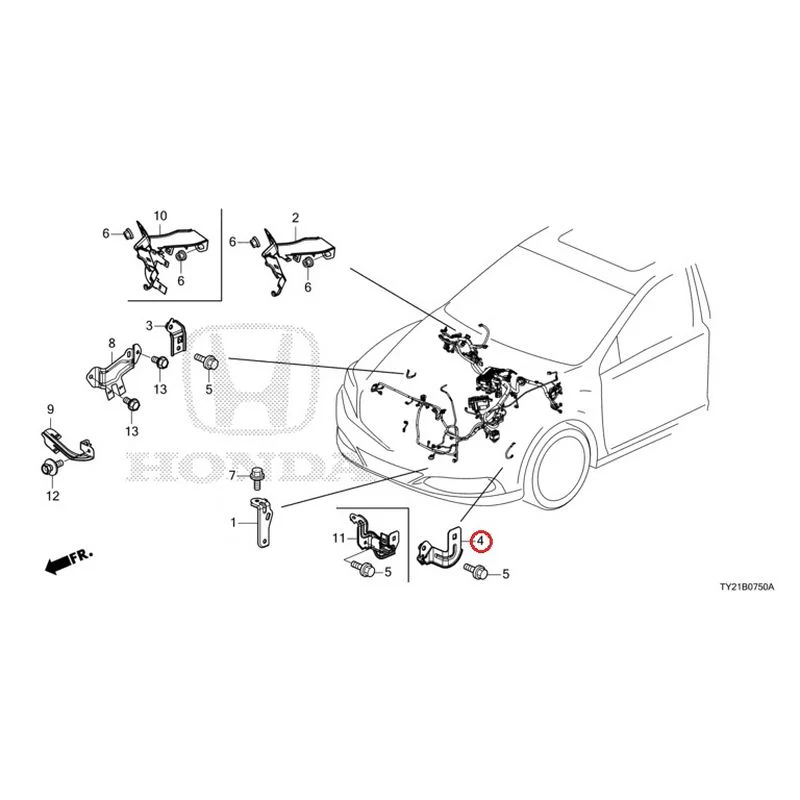 [NEW] JDM HONDA LEGEND HYBRID KC2 2016 Wiring Harness Bracket GENUINE OEM - Image 5