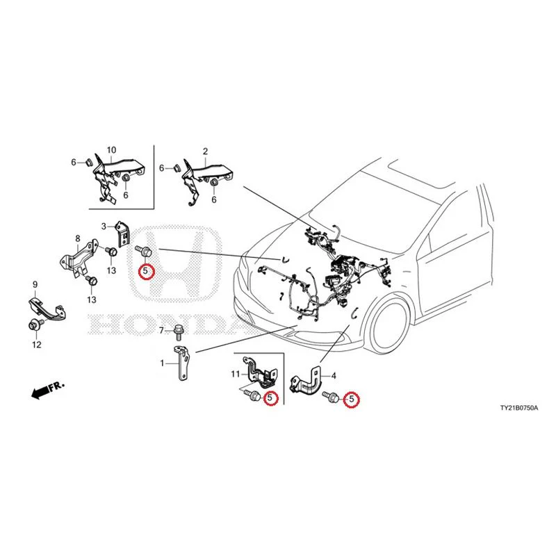 [NEW] JDM HONDA LEGEND HYBRID KC2 2016 Wiring Harness Bracket GENUINE OEM - Image 6