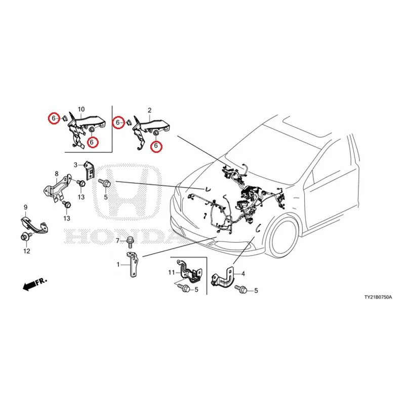[NEW] JDM HONDA LEGEND HYBRID KC2 2016 Wiring Harness Bracket GENUINE OEM - Image 7