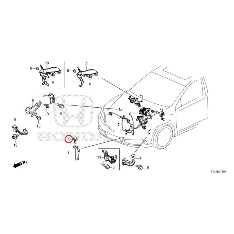 [NEW] JDM HONDA LEGEND HYBRID KC2 2016 Wiring Harness Bracket GENUINE OEM - Image 8