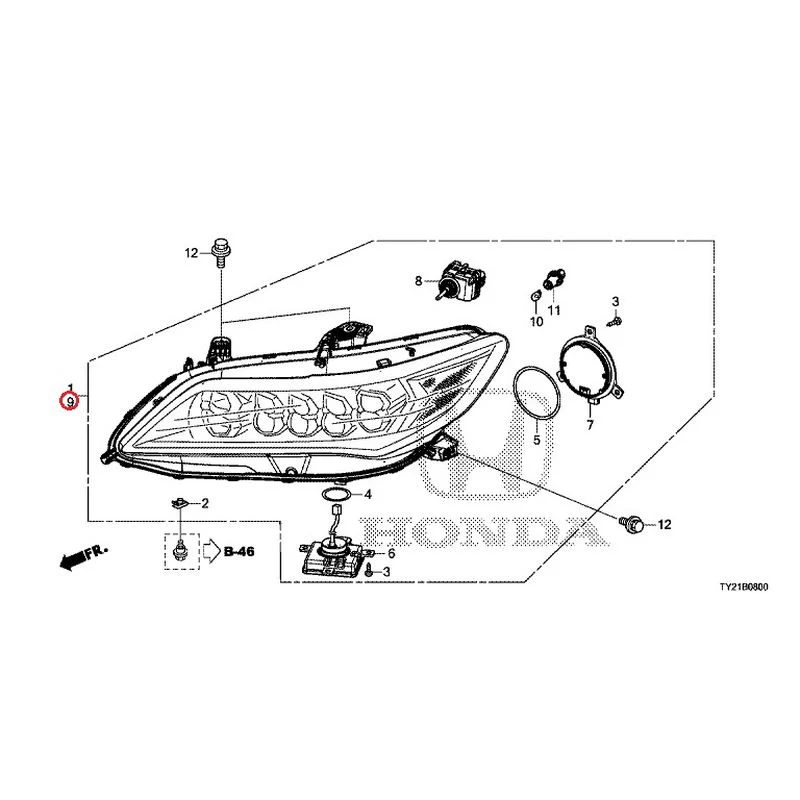 [NEW] JDM HONDA LEGEND HYBRID KC2 2016 Headlight (100/110/500/510) GENUINE OEM - Image 10