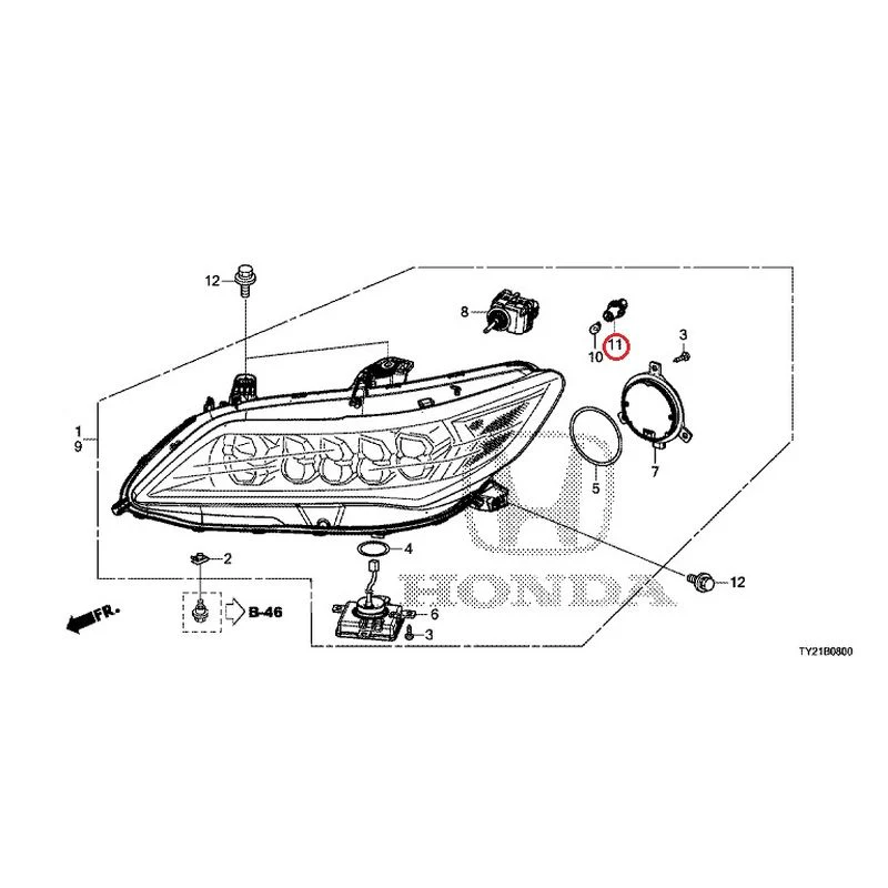 [NEW] JDM HONDA LEGEND HYBRID KC2 2016 Headlight (100/110/500/510) GENUINE OEM - Image 12