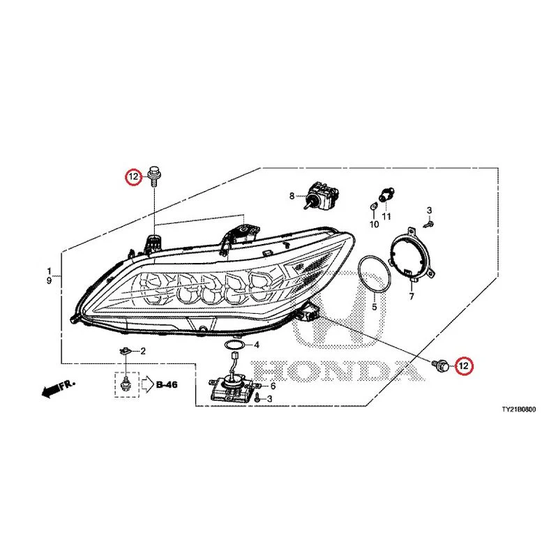 [NEW] JDM HONDA LEGEND HYBRID KC2 2016 Headlight (100/110/500/510) GENUINE OEM - Image 13