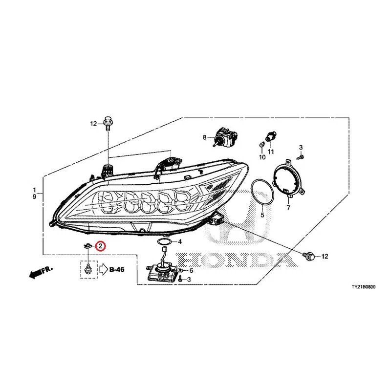 [NEW] JDM HONDA LEGEND HYBRID KC2 2016 Headlight (100/110/500/510) GENUINE OEM - Image 3