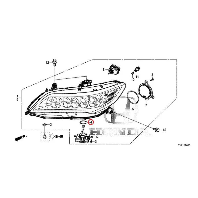 [NEW] JDM HONDA LEGEND HYBRID KC2 2016 Headlight (100/110/500/510) GENUINE OEM - Image 5