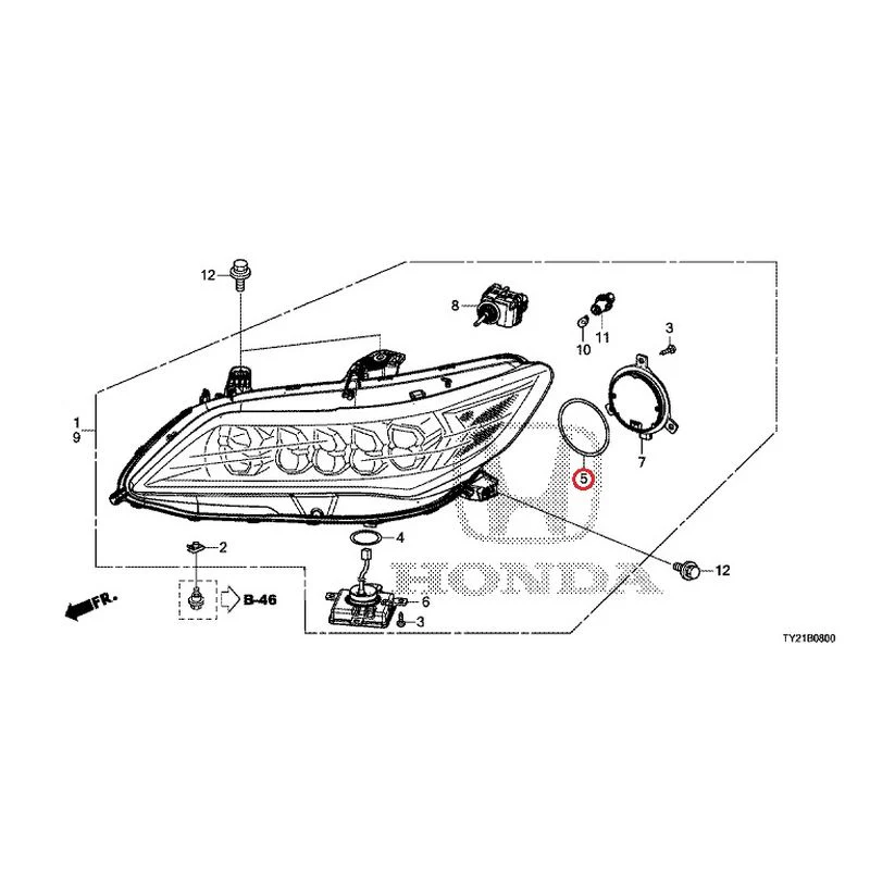 [NEW] JDM HONDA LEGEND HYBRID KC2 2016 Headlight (100/110/500/510) GENUINE OEM - Image 6