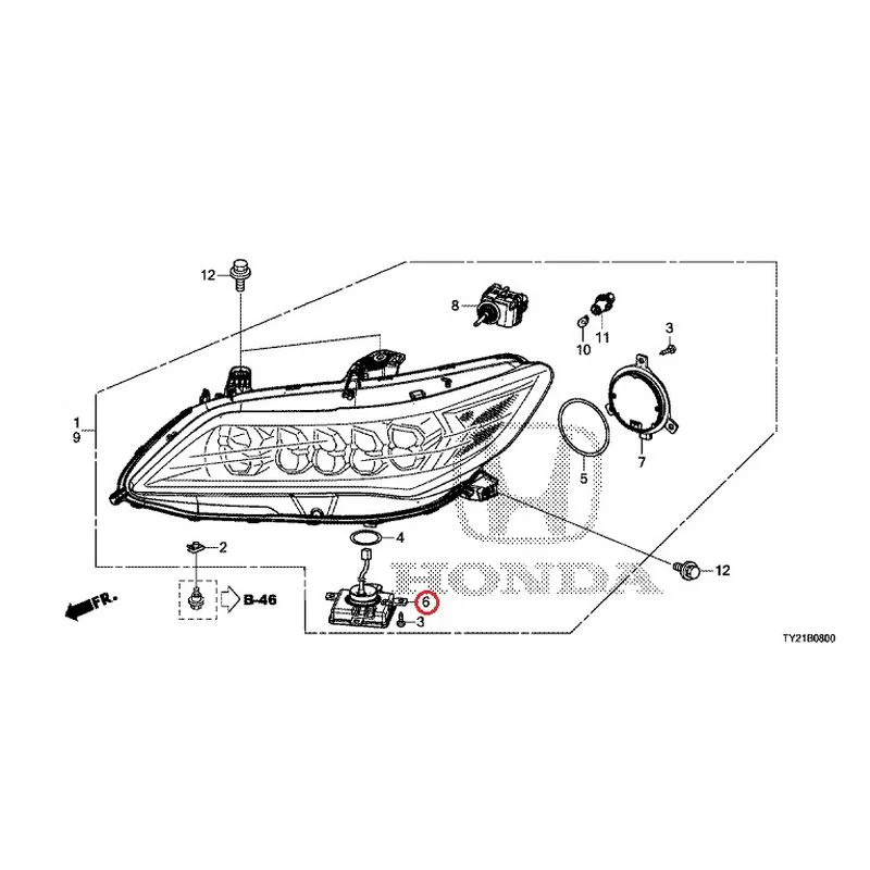 [NEW] JDM HONDA LEGEND HYBRID KC2 2016 Headlight (100/110/500/510) GENUINE OEM - Image 7
