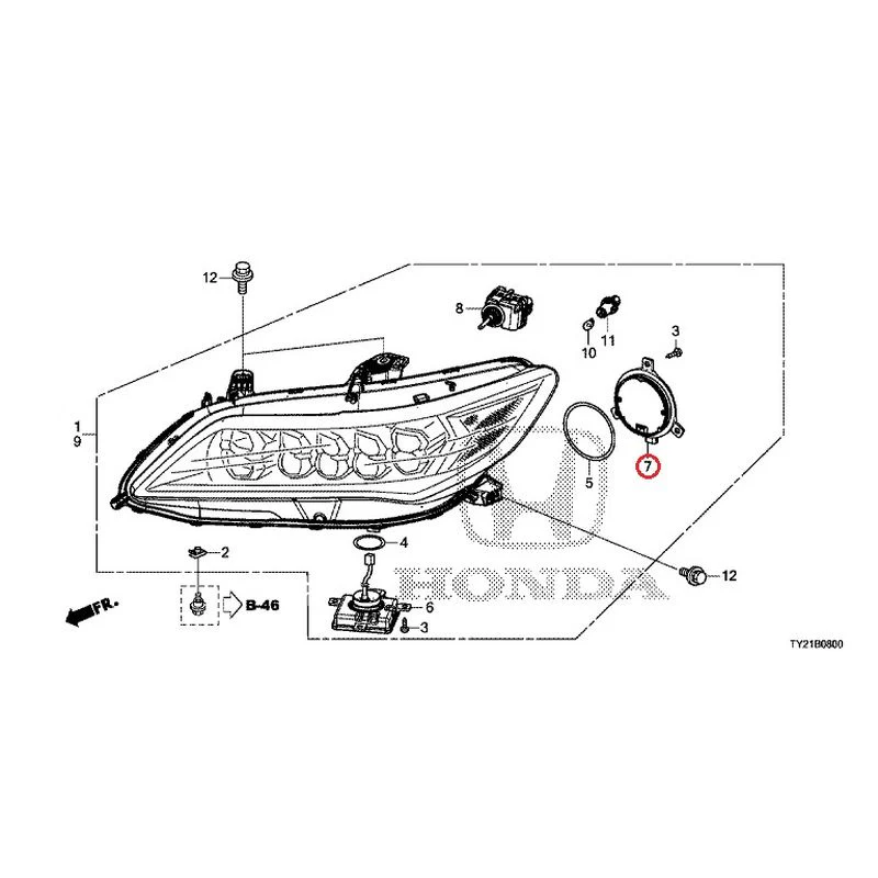 [NEW] JDM HONDA LEGEND HYBRID KC2 2016 Headlight (100/110/500/510) GENUINE OEM - Image 8