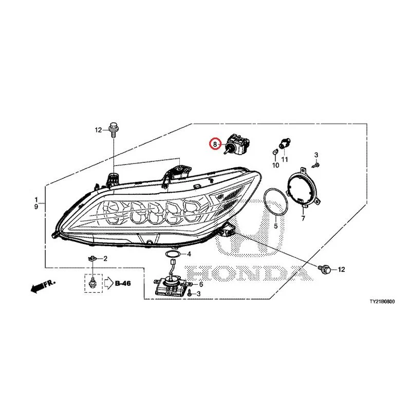 [NEW] JDM HONDA LEGEND HYBRID KC2 2016 Headlight (100/110/500/510) GENUINE OEM - Image 9