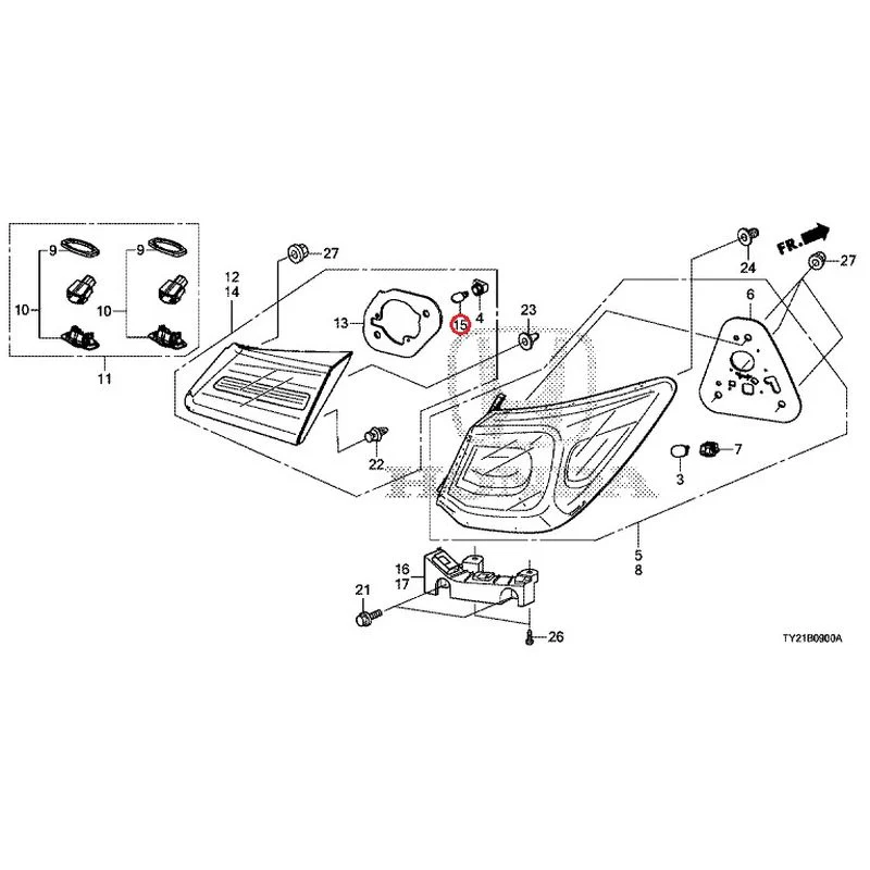 [NEW] JDM HONDA LEGEND HYBRID KC2 2016 Tail Light/License Light (100/110/500/510) GENUINE OEM - Image 14