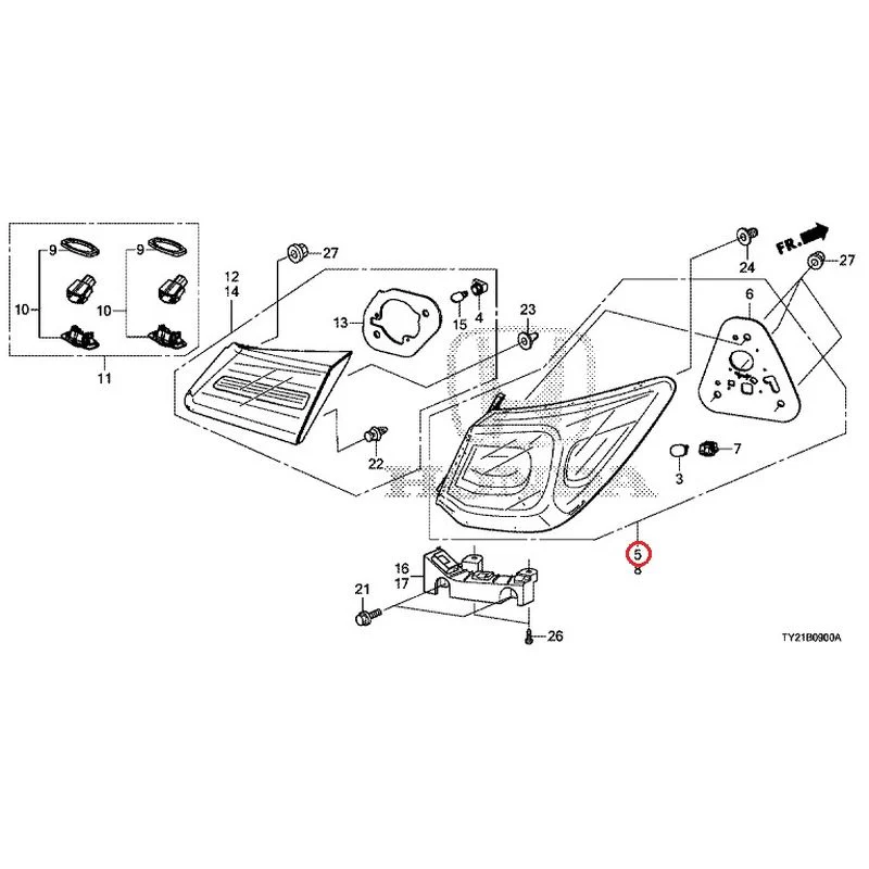 [NEW] JDM HONDA LEGEND HYBRID KC2 2016 Tail Light/License Light (100/110/500/510) GENUINE OEM - Image 4