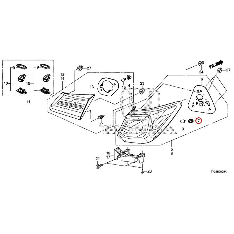 [NEW] JDM HONDA LEGEND HYBRID KC2 2016 Tail Light/License Light (100/110/500/510) GENUINE OEM - Image 6