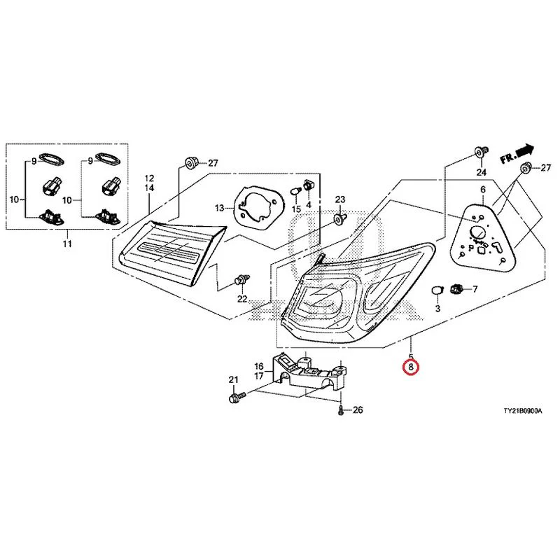 [NEW] JDM HONDA LEGEND HYBRID KC2 2016 Tail Light/License Light (100/110/500/510) GENUINE OEM - Image 7