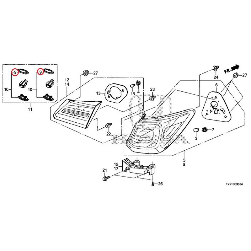 [NEW] JDM HONDA LEGEND HYBRID KC2 2016 Tail Light/License Light (100/110/500/510) GENUINE OEM - Image 8