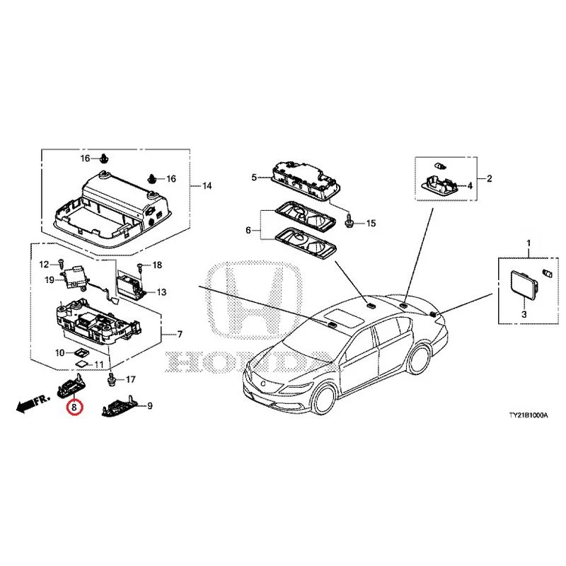 [NEW] JDM HONDA LEGEND HYBRID KC2 2016 Interior Lights GENUINE OEM - Image 11