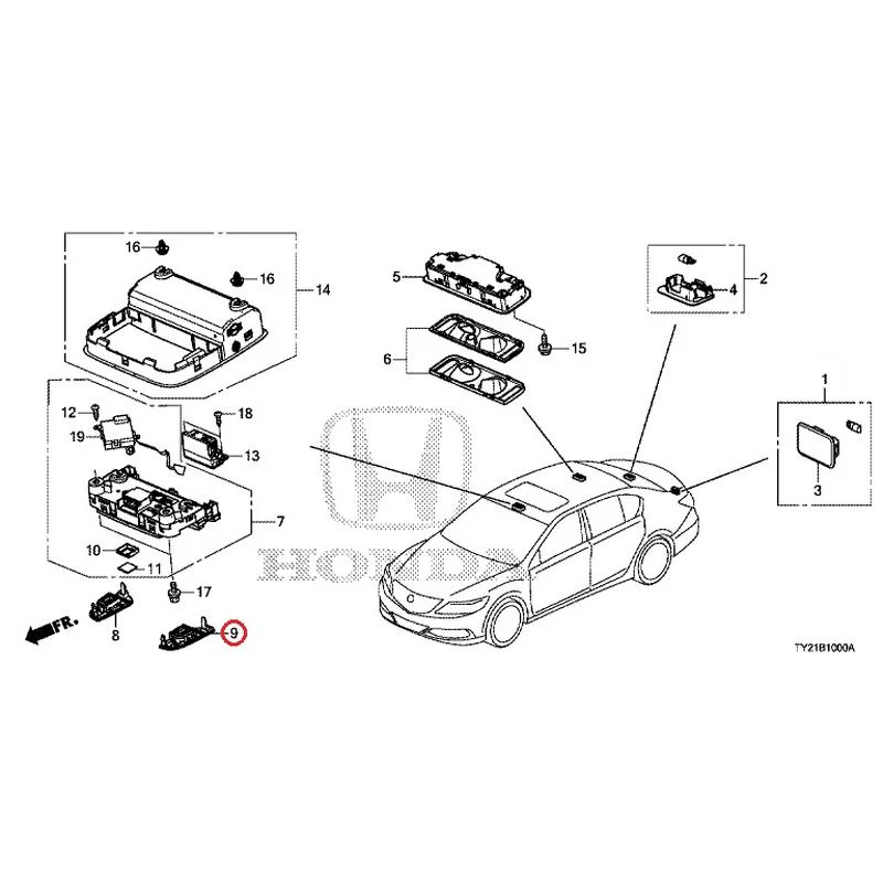 [NEW] JDM HONDA LEGEND HYBRID KC2 2016 Interior Lights GENUINE OEM - Image 12