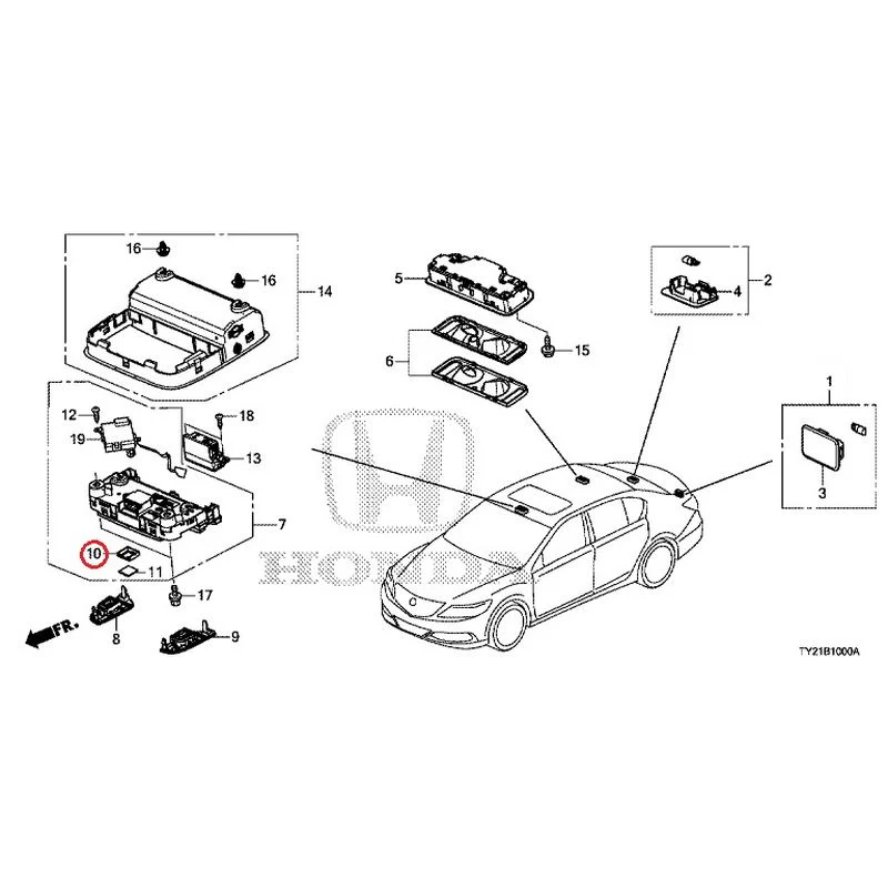 [NEW] JDM HONDA LEGEND HYBRID KC2 2016 Interior Lights GENUINE OEM - Image 13