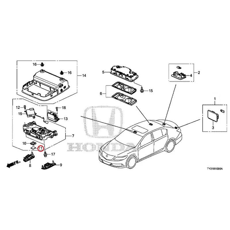 [NEW] JDM HONDA LEGEND HYBRID KC2 2016 Interior Lights GENUINE OEM - Image 14