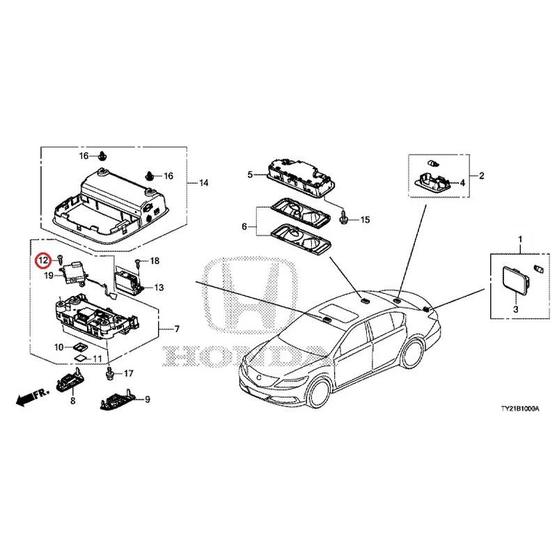 [NEW] JDM HONDA LEGEND HYBRID KC2 2016 Interior Lights GENUINE OEM - Image 15