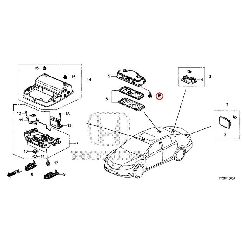 [NEW] JDM HONDA LEGEND HYBRID KC2 2016 Interior Lights GENUINE OEM - Image 19