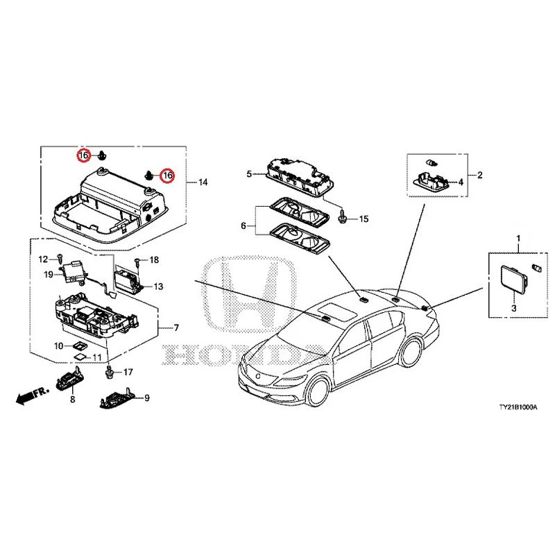 [NEW] JDM HONDA LEGEND HYBRID KC2 2016 Interior Lights GENUINE OEM - Image 20