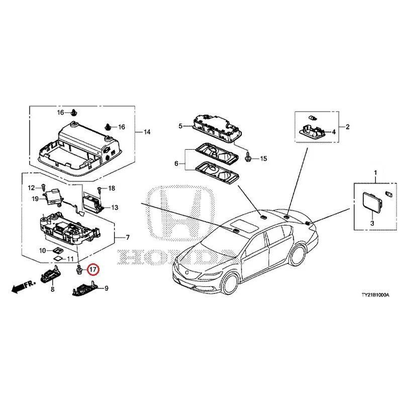 [NEW] JDM HONDA LEGEND HYBRID KC2 2016 Interior Lights GENUINE OEM - Image 21