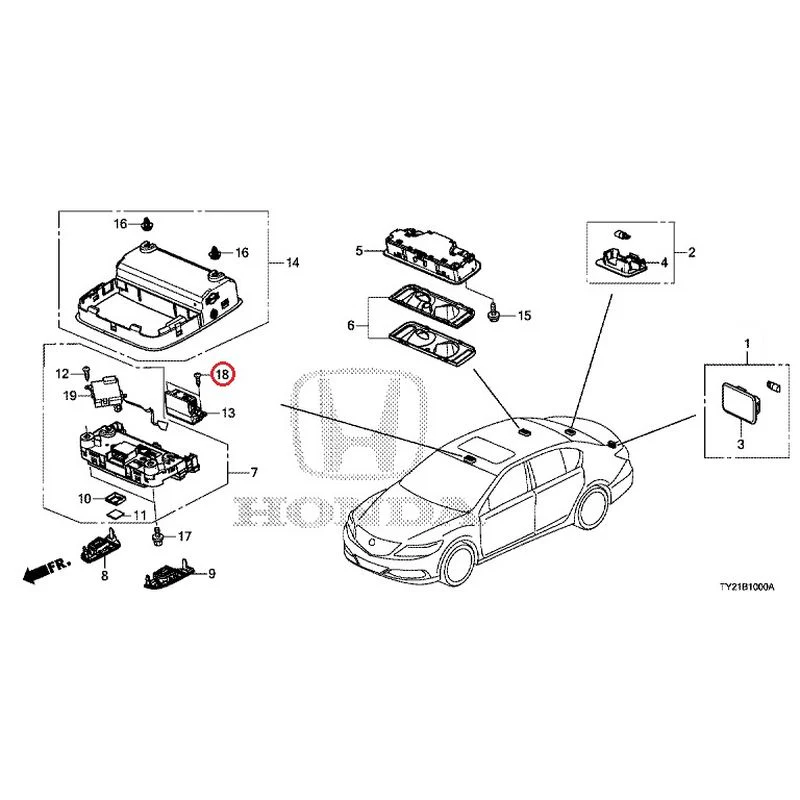 [NEW] JDM HONDA LEGEND HYBRID KC2 2016 Interior Lights GENUINE OEM - Image 22