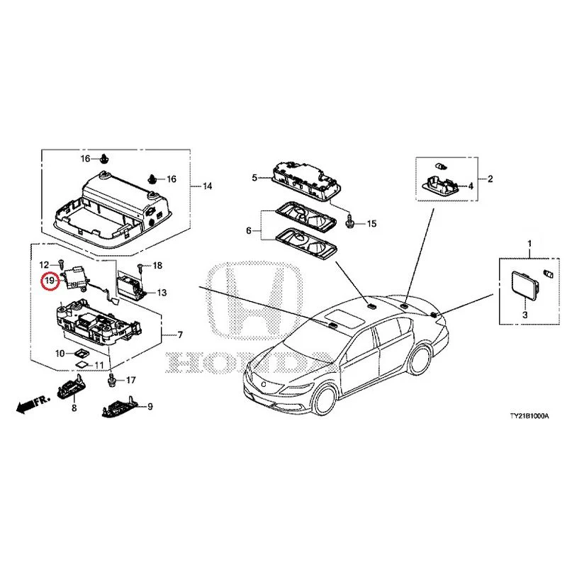 [NEW] JDM HONDA LEGEND HYBRID KC2 2016 Interior Lights GENUINE OEM - Image 23