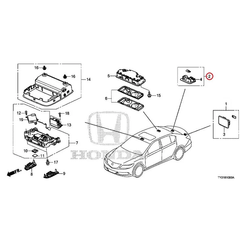 [NEW] JDM HONDA LEGEND HYBRID KC2 2016 Interior Lights GENUINE OEM - Image 3