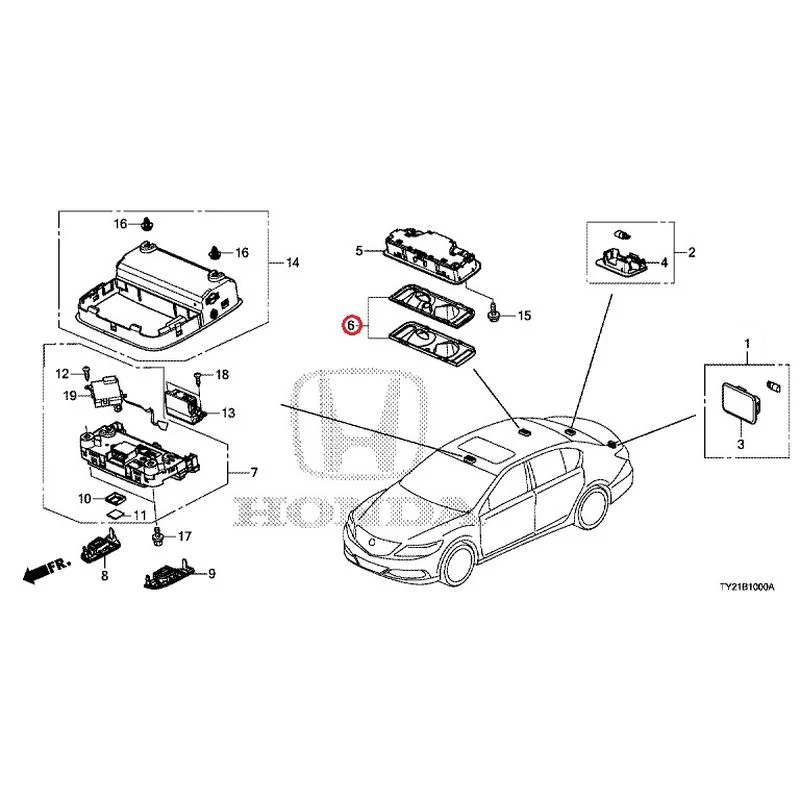 [NEW] JDM HONDA LEGEND HYBRID KC2 2016 Interior Lights GENUINE OEM - Image 8