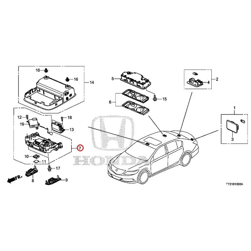 [NEW] JDM HONDA LEGEND HYBRID KC2 2016 Interior Lights GENUINE OEM - Image 9