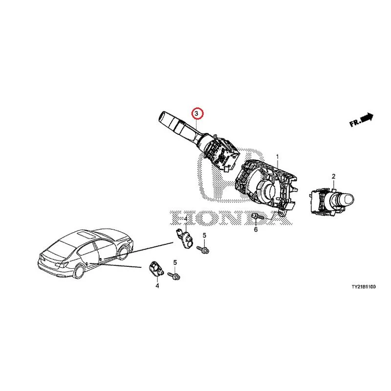 [NEW] JDM HONDA LEGEND HYBRID KC2 2016 Combination Switches GENUINE OEM - Image 4