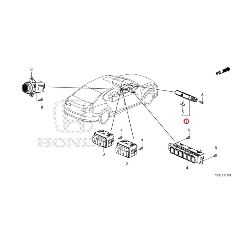 [NEW] JDM HONDA LEGEND HYBRID KC2 2016 Switches GENUINE OEM - Image 2