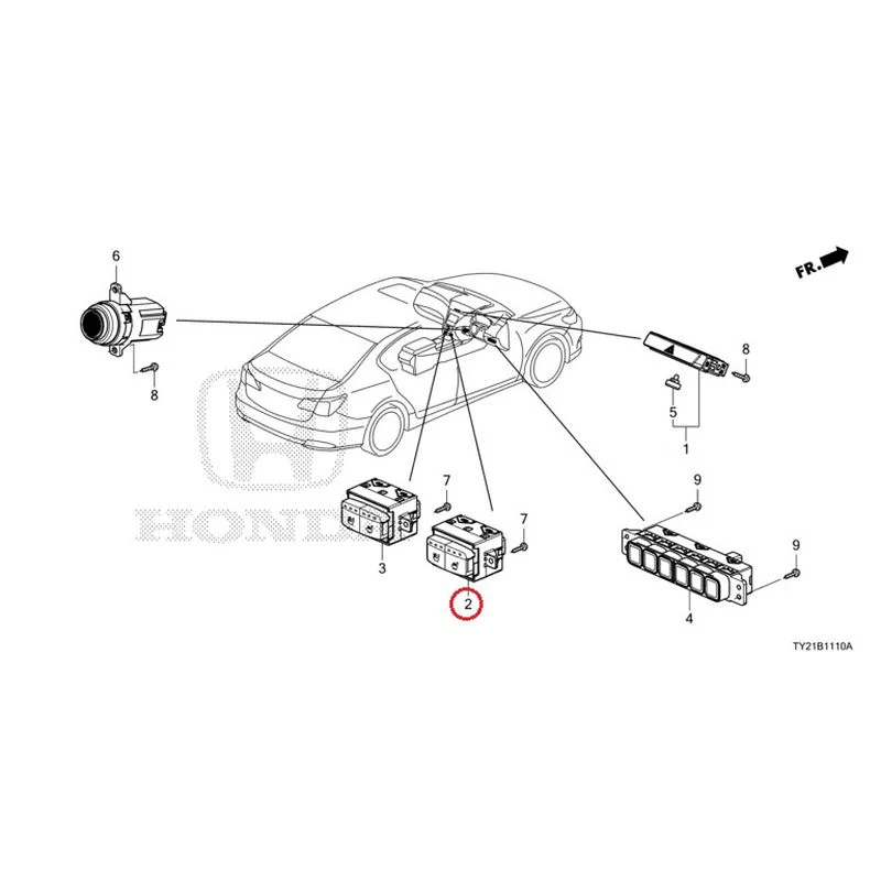 [NEW] JDM HONDA LEGEND HYBRID KC2 2016 Switches GENUINE OEM - Image 3