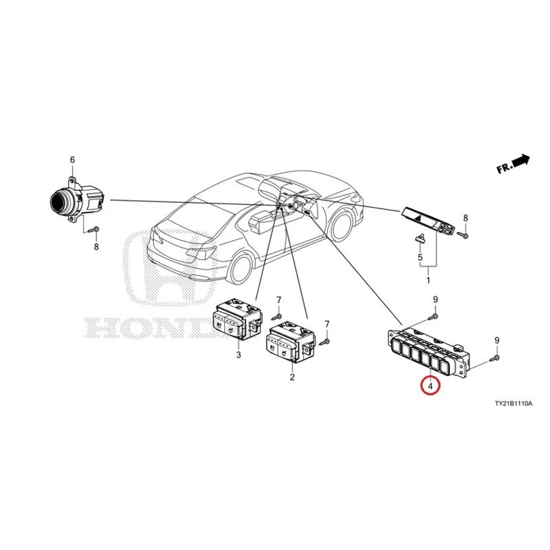 [NEW] JDM HONDA LEGEND HYBRID KC2 2016 Switches GENUINE OEM - Image 5