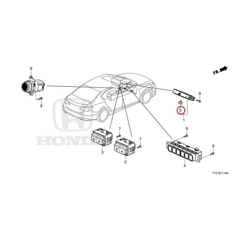 [NEW] JDM HONDA LEGEND HYBRID KC2 2016 Switches GENUINE OEM - Image 6