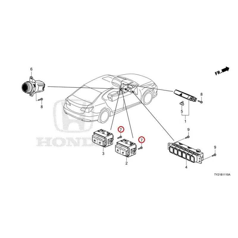 [NEW] JDM HONDA LEGEND HYBRID KC2 2016 Switches GENUINE OEM - Image 8