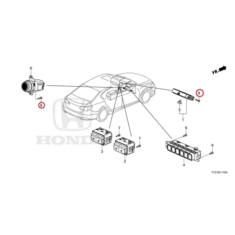 [NEW] JDM HONDA LEGEND HYBRID KC2 2016 Switches GENUINE OEM - Image 9