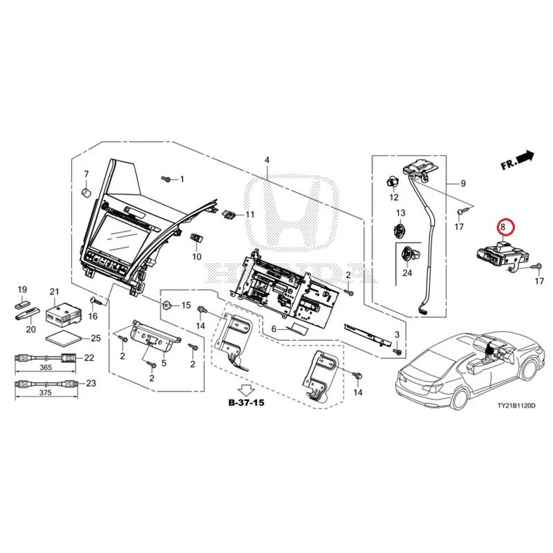 [NEW] JDM HONDA LEGEND HYBRID KC2 2016 Navigation System GENUINE OEM - Image 10