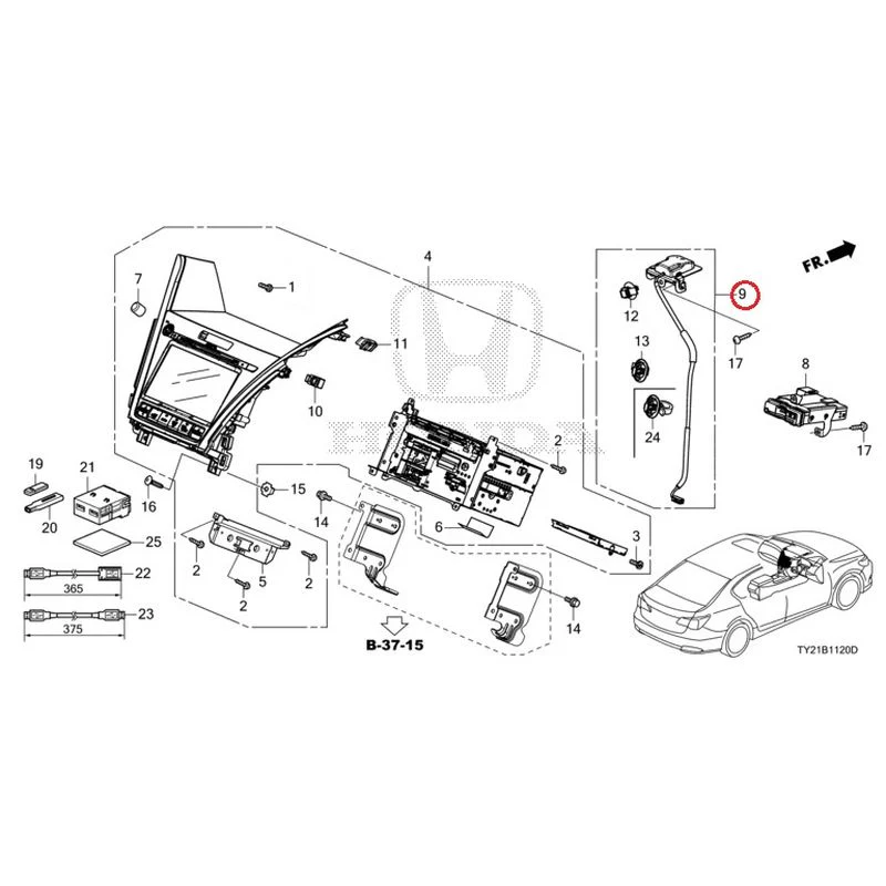 [NEW] JDM HONDA LEGEND HYBRID KC2 2016 Navigation System GENUINE OEM - Image 11