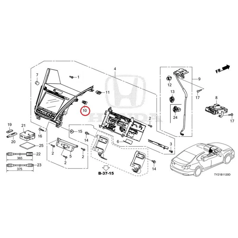 [NEW] JDM HONDA LEGEND HYBRID KC2 2016 Navigation System GENUINE OEM - Image 12