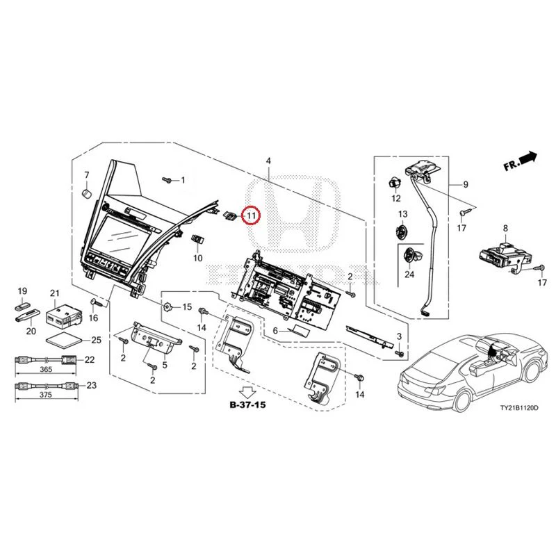 [NEW] JDM HONDA LEGEND HYBRID KC2 2016 Navigation System GENUINE OEM - Image 13