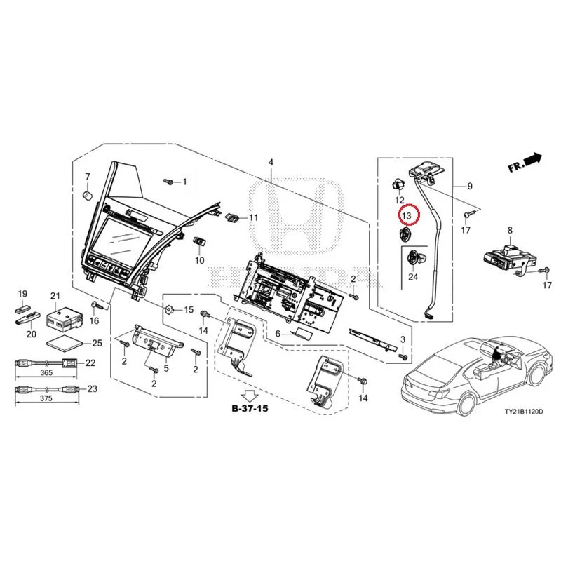 [NEW] JDM HONDA LEGEND HYBRID KC2 2016 Navigation System GENUINE OEM - Image 15