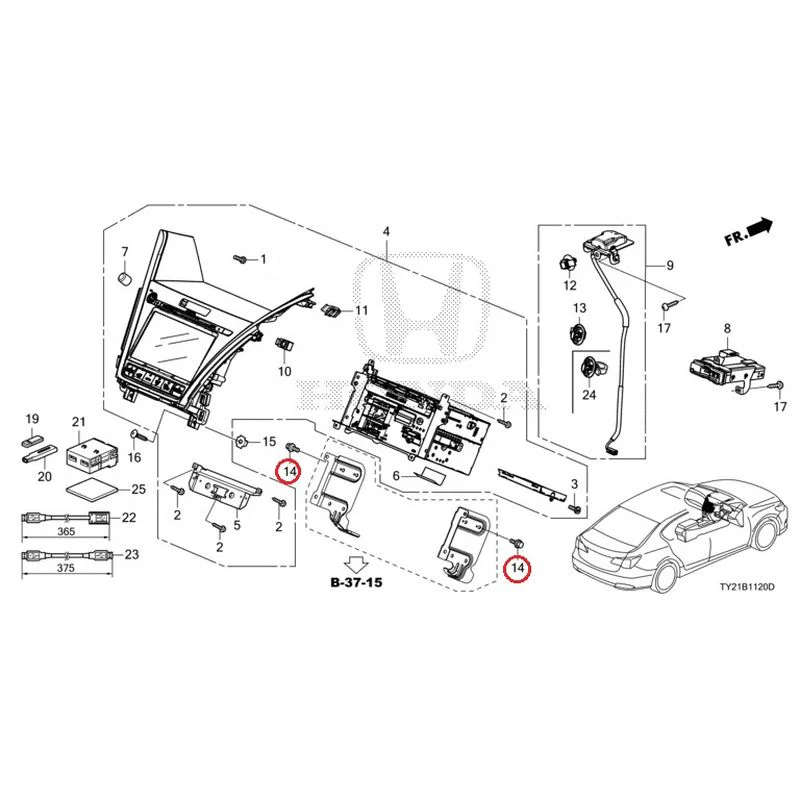 [NEW] JDM HONDA LEGEND HYBRID KC2 2016 Navigation System GENUINE OEM - Image 16