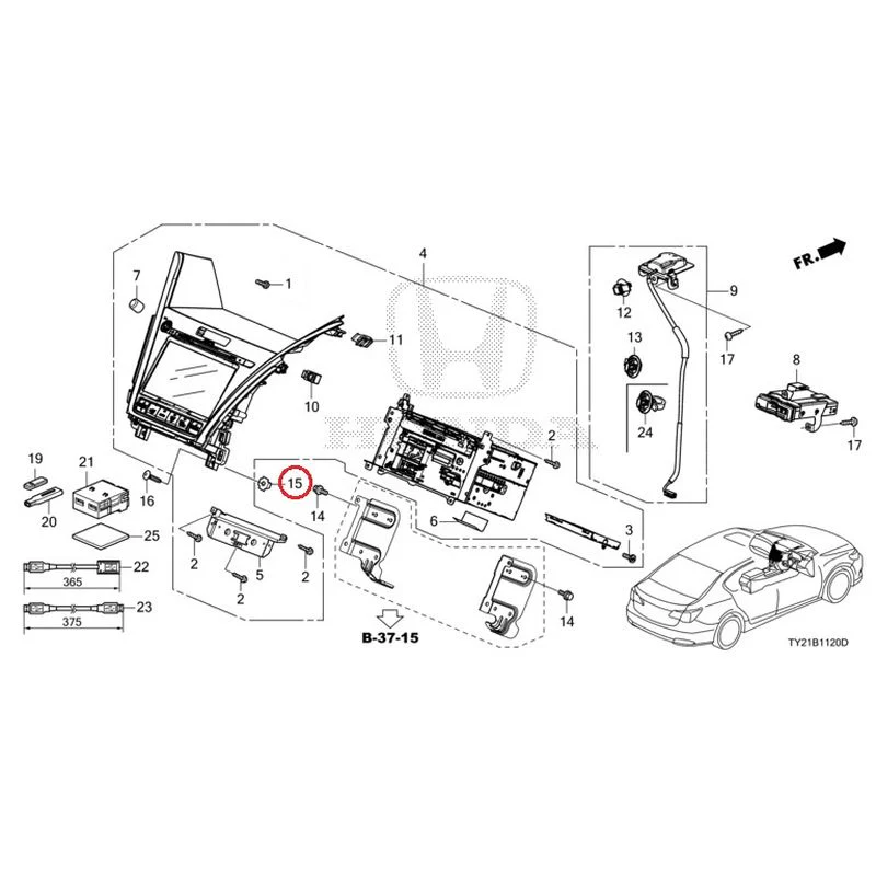[NEW] JDM HONDA LEGEND HYBRID KC2 2016 Navigation System GENUINE OEM - Image 17