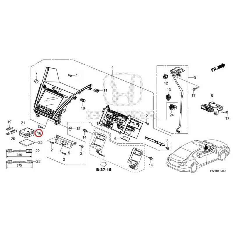[NEW] JDM HONDA LEGEND HYBRID KC2 2016 Navigation System GENUINE OEM - Image 18
