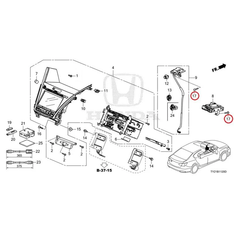 [NEW] JDM HONDA LEGEND HYBRID KC2 2016 Navigation System GENUINE OEM - Image 19