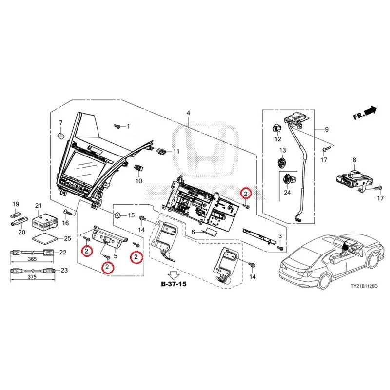 [NEW] JDM HONDA LEGEND HYBRID KC2 2016 Navigation System GENUINE OEM - Image 3