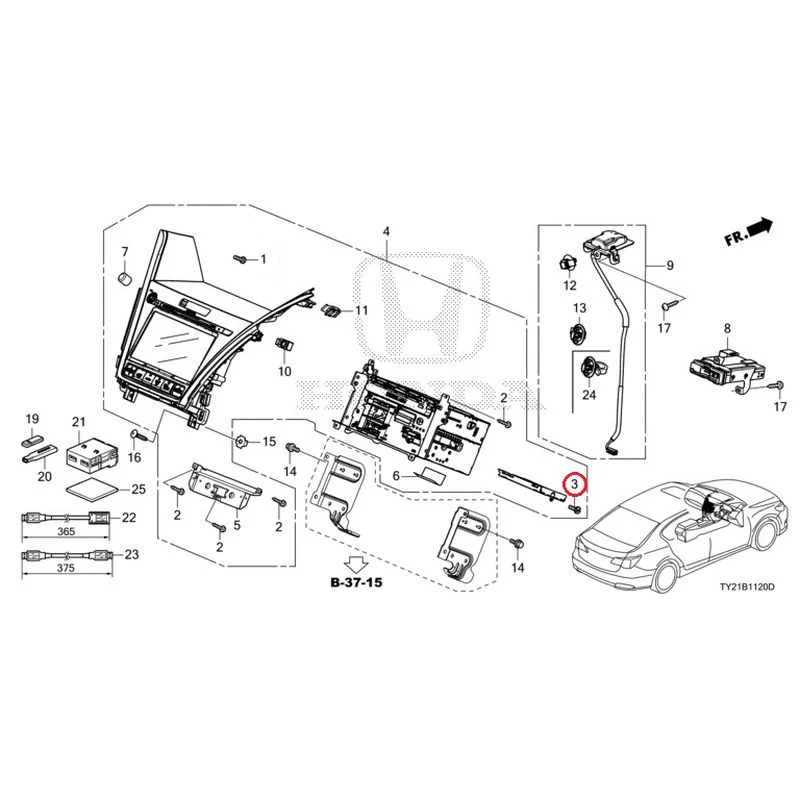 [NEW] JDM HONDA LEGEND HYBRID KC2 2016 Navigation System GENUINE OEM - Image 4